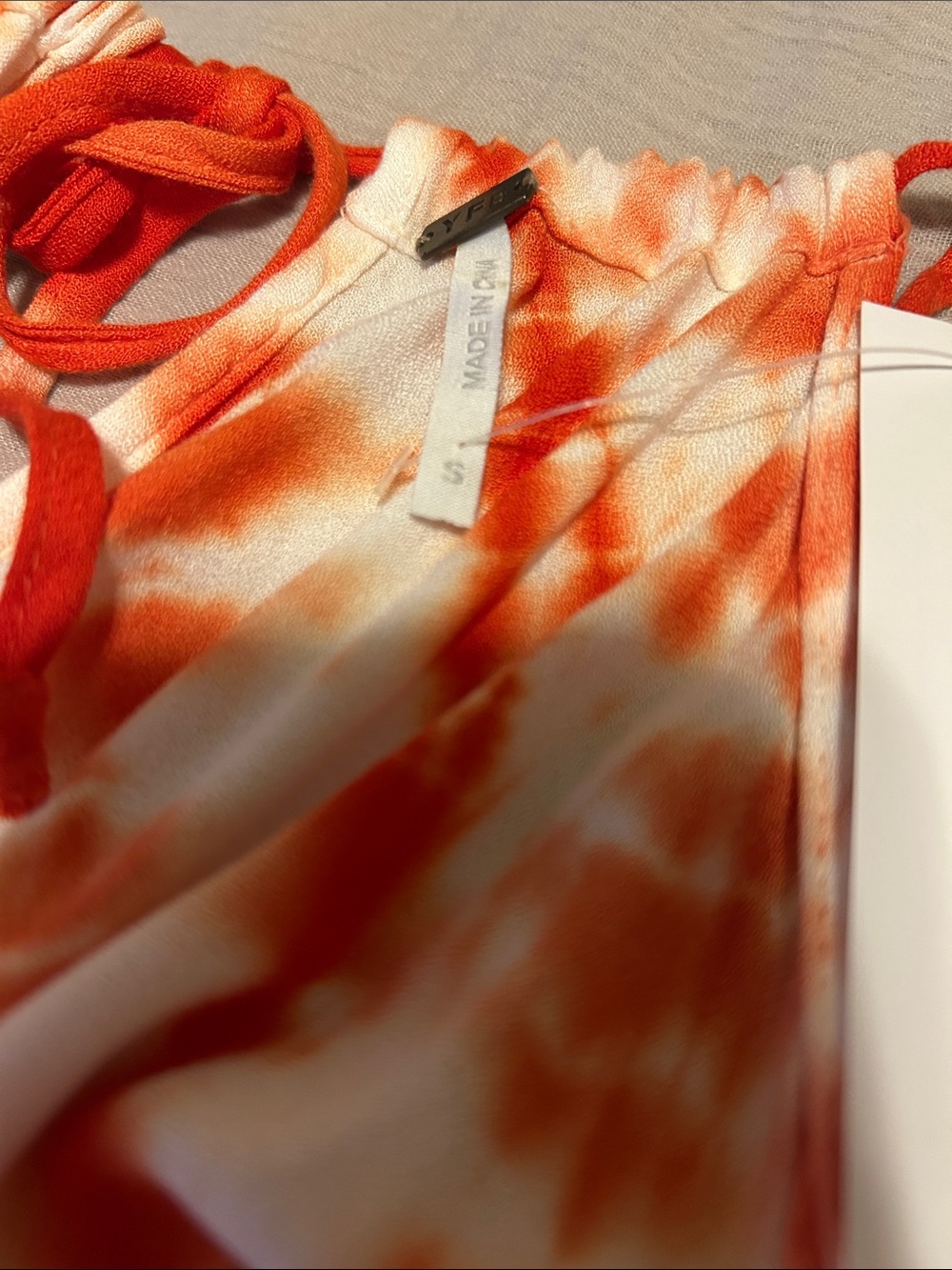 Young Fabulous & Broke Orange and White Tie-Dye Maxi Dress - Picture 3 of 5